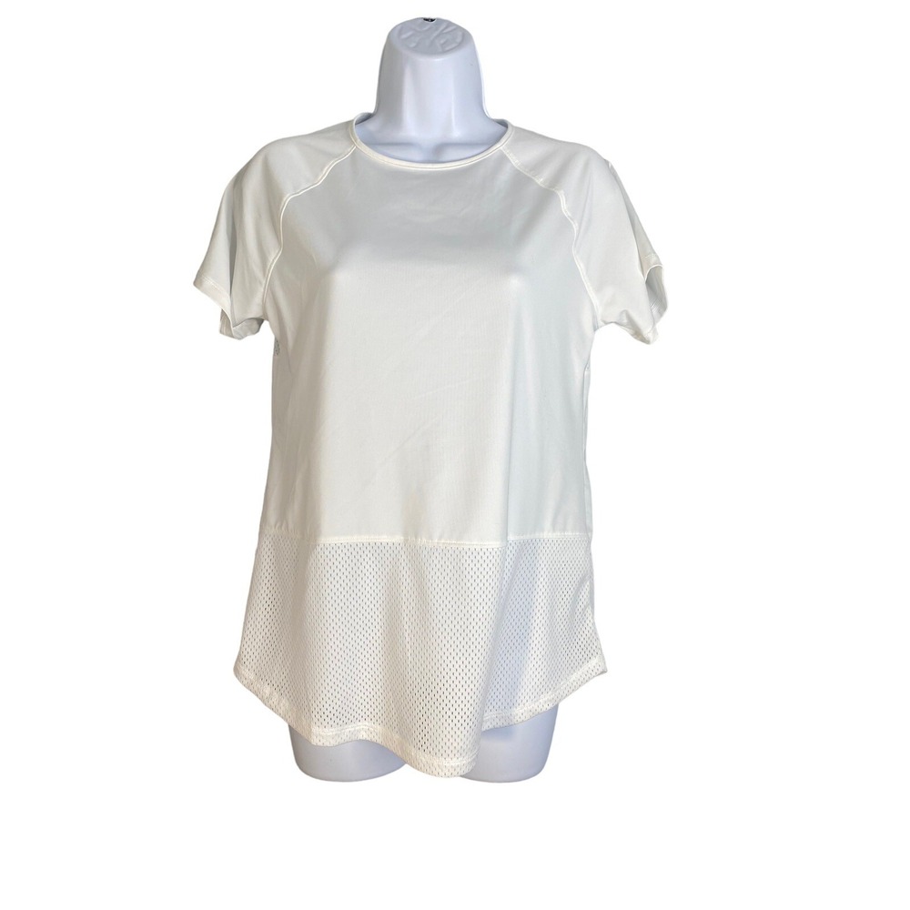Under armour Womens Short Sleeve Back Cut Out Activewear Top White Size‎ Medium
